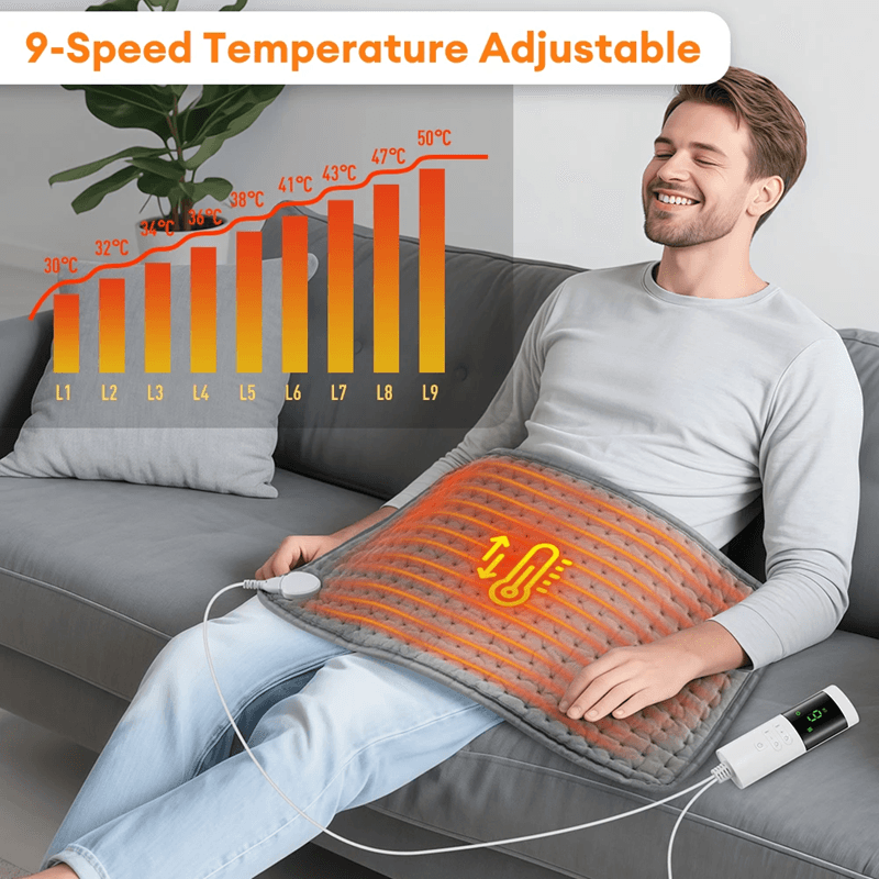 CozyTherm Adjustable Heat Therapy Pad 9 Level 4 Mode Timer Heating Pad Blanket 1