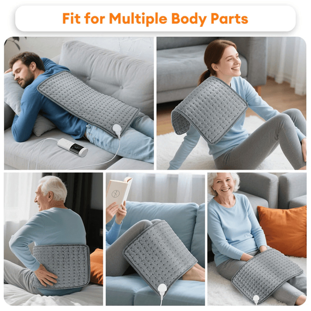 CozyTherm Adjustable Heat Therapy Pad 9 Level 4 Mode Timer Heating Pad Blanket 4
