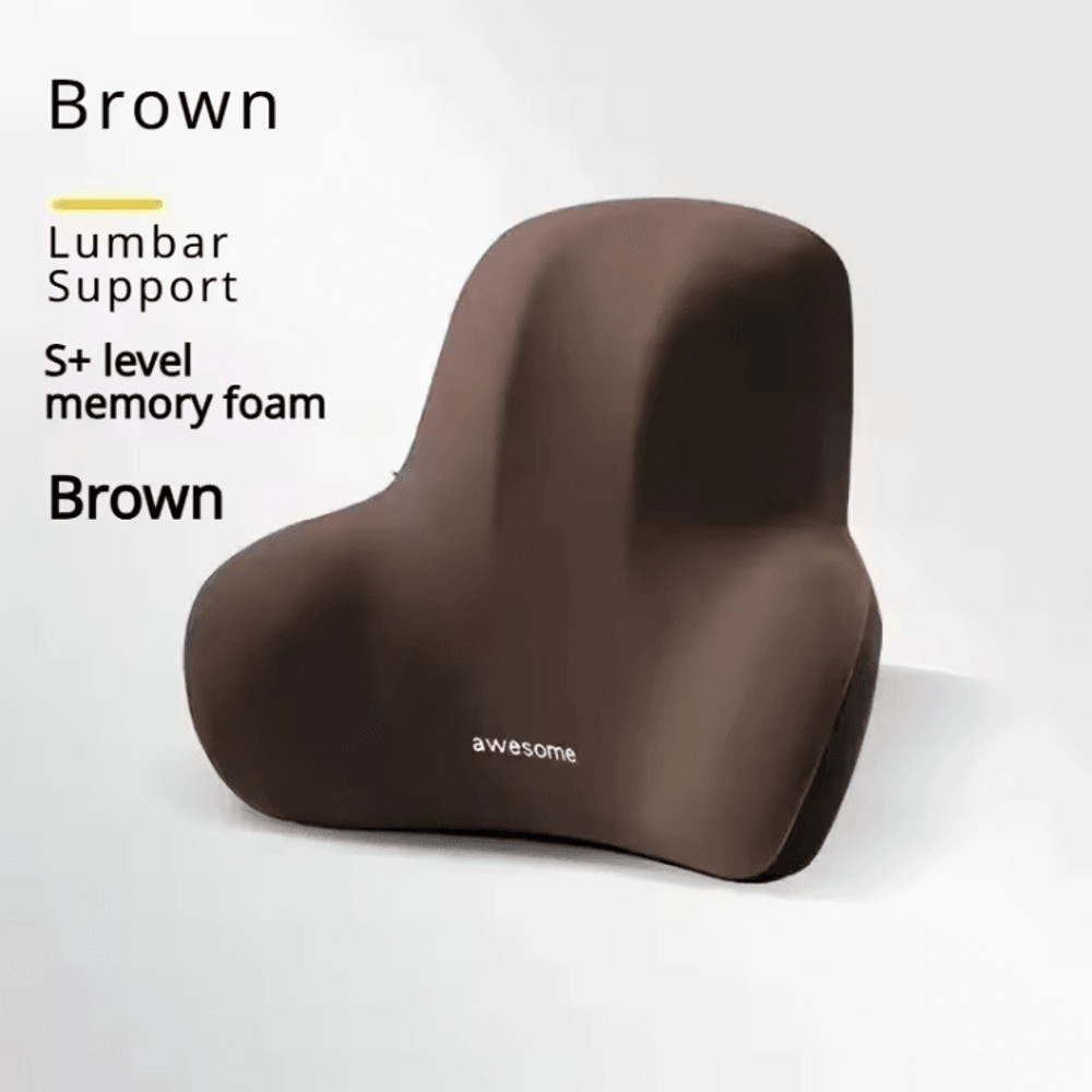 ErgoComfort Memory Foam Lumbar Support Cushion For Car Office And Gaming Chairs 5
