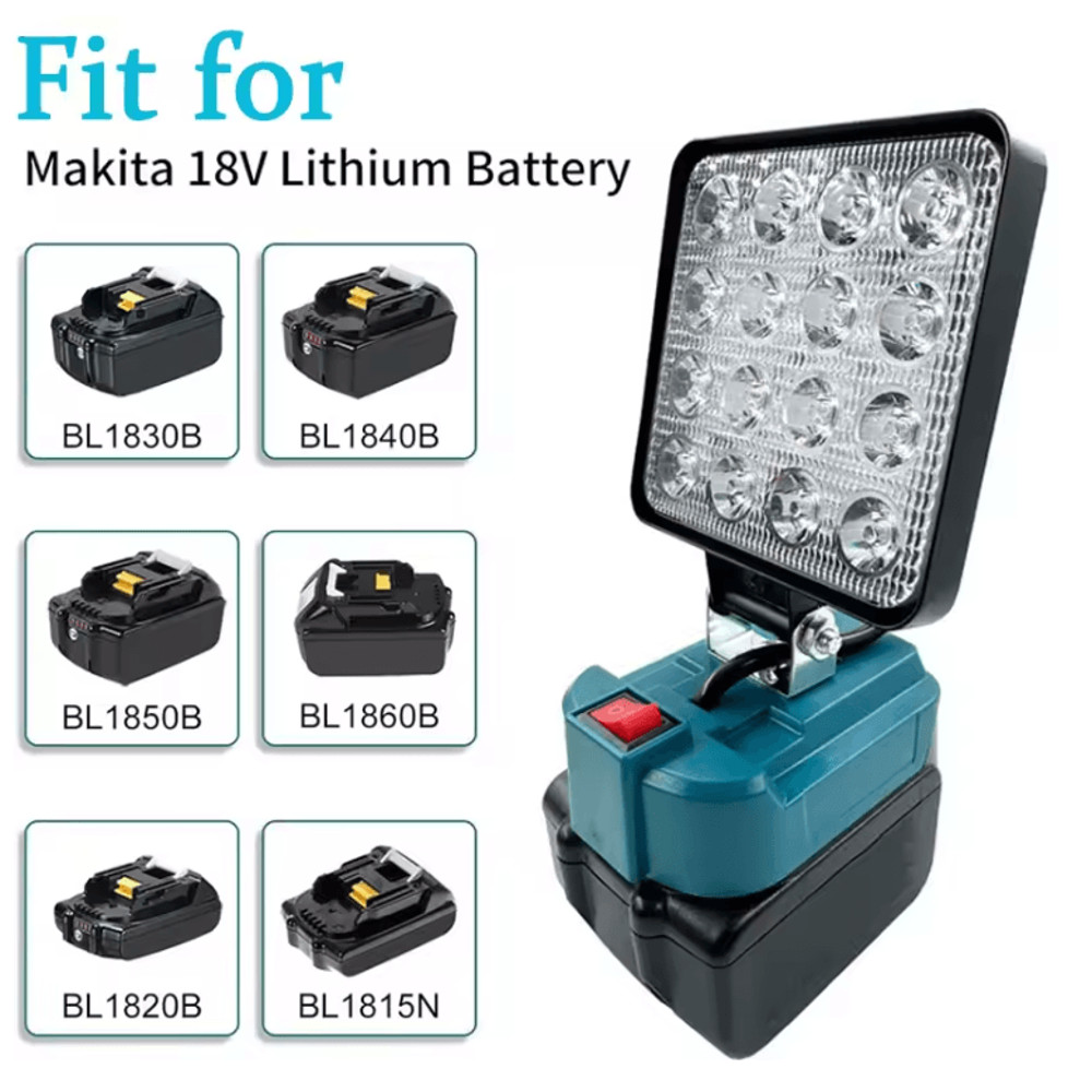 PowerBeam Cordless LED Work Light Compatible With Makita 18V Batteries 1