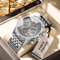 POEDAGAR Luxury Mens Chronograph Watch Stainless Steel Waterproof Design 6