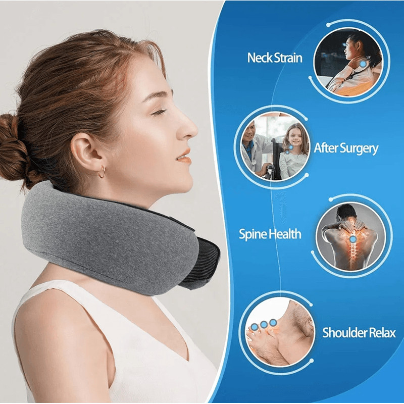 TravelEase Memory Foam U Shaped Neck Pillow For Sleep And Support 1