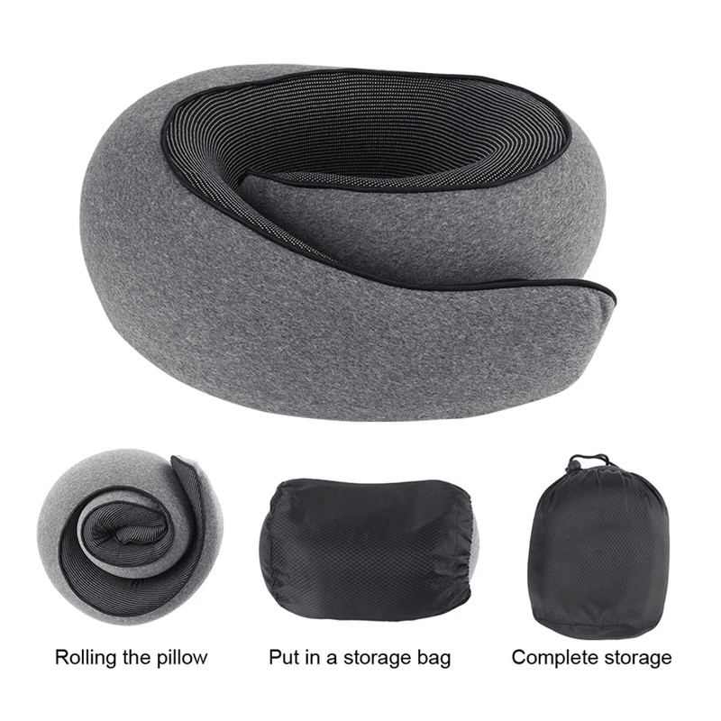 TravelEase Memory Foam U Shaped Neck Pillow For Sleep And Support 2