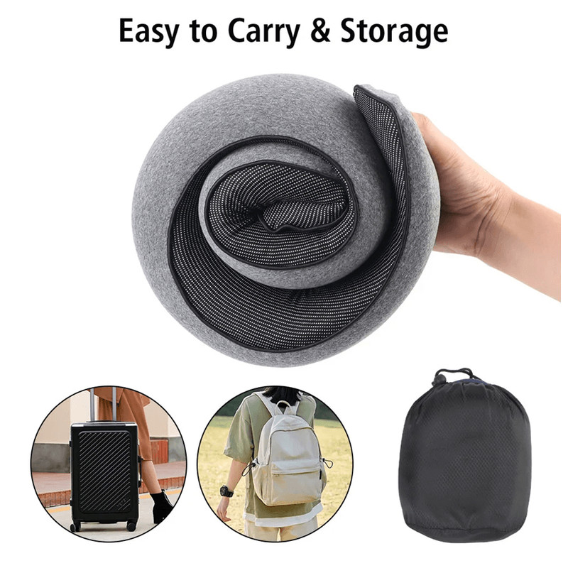 TravelEase Memory Foam U Shaped Neck Pillow For Sleep And Support 3