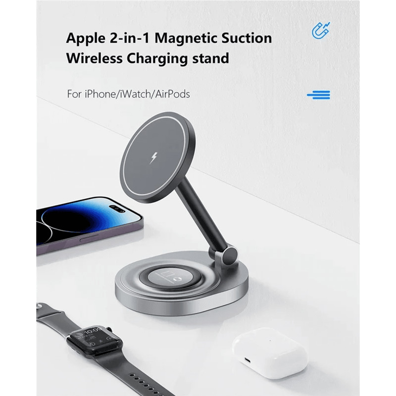 MagCharge Pro 3 In 1 Magnetic Wireless Charger Stand For IPhone And Apple Devices 0