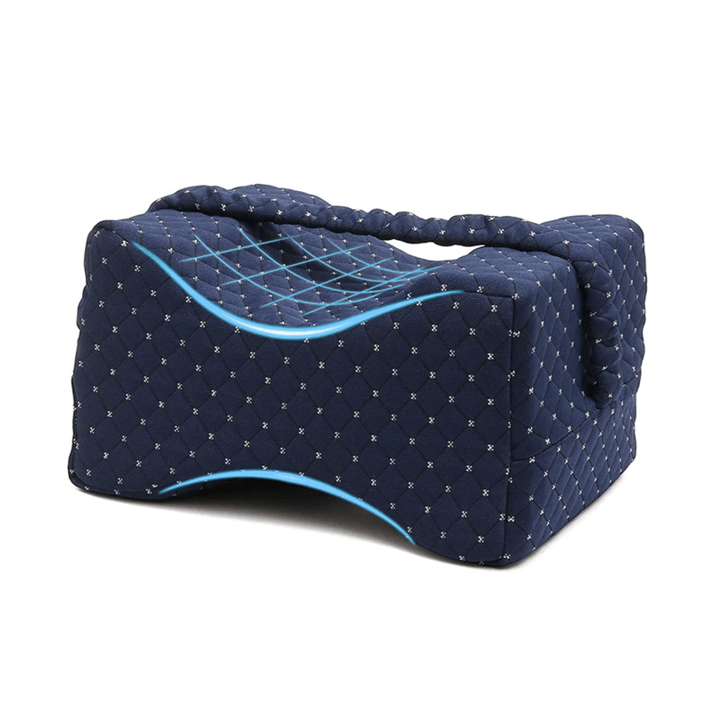 Memory Foam Knee Pillow For Side Sleepers With Adjustable Strap 5