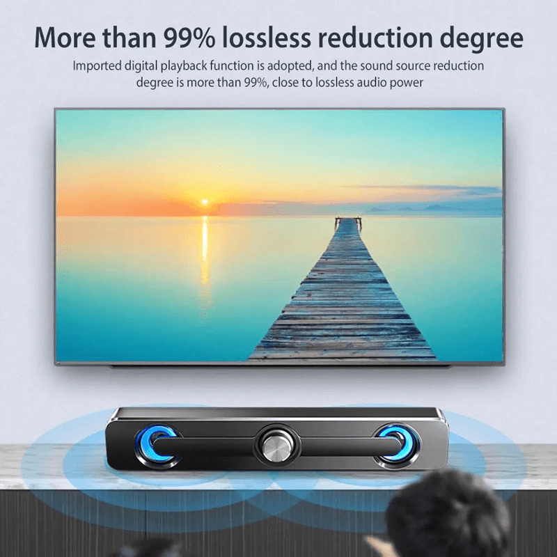 Salange Bluetooth Sound Bar With Stereo Speakers For PC Laptop And Projector 1