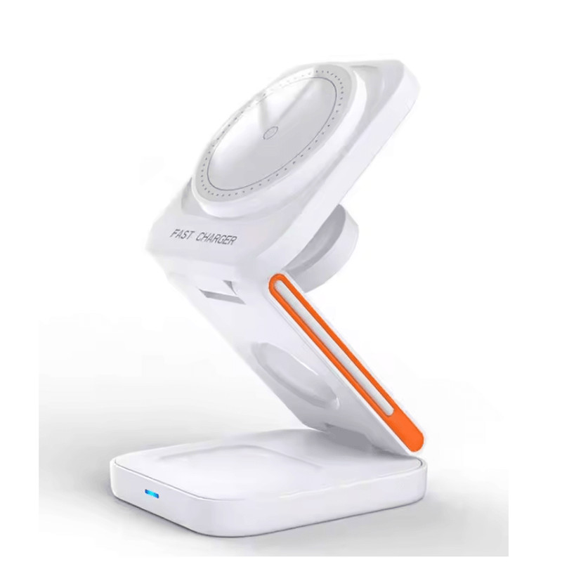 30W 3 In 1 Foldable Magnetic Wireless Charger Stand For IPhone Apple Watch And AirPods 3