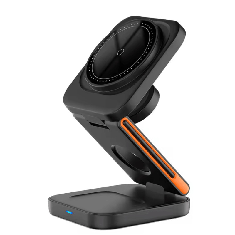 30W 3 In 1 Foldable Magnetic Wireless Charger Stand For IPhone Apple Watch And AirPods 4