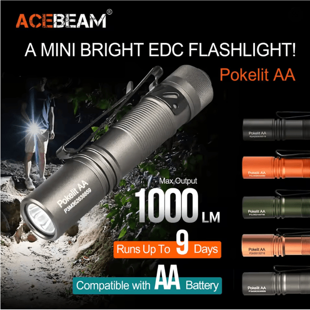 ACEBEAM Pokelit AA EDC Flashlight With 1000 Lumens And USB C Rechargeable Design 1