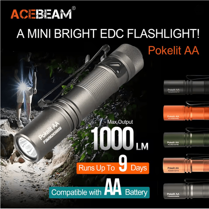 ACEBEAM Pokelit AA EDC Flashlight With 1000 Lumens And USB C Rechargeable Design 1