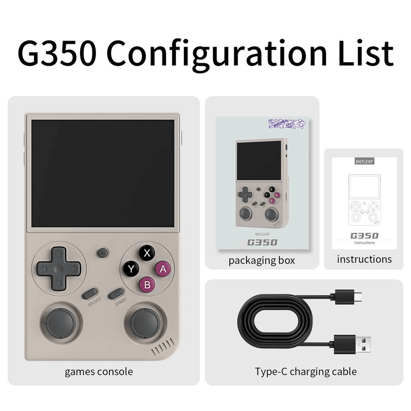 BATLEXP G350 Retro Handheld Game Console With IPS Screen And Dual Joysticks 4