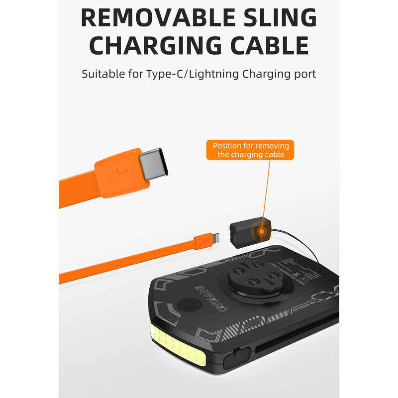 CYCLAMI RVL01 Rechargeable Bicycle Headlight With 5000mAh Battery And Type C Charging 1