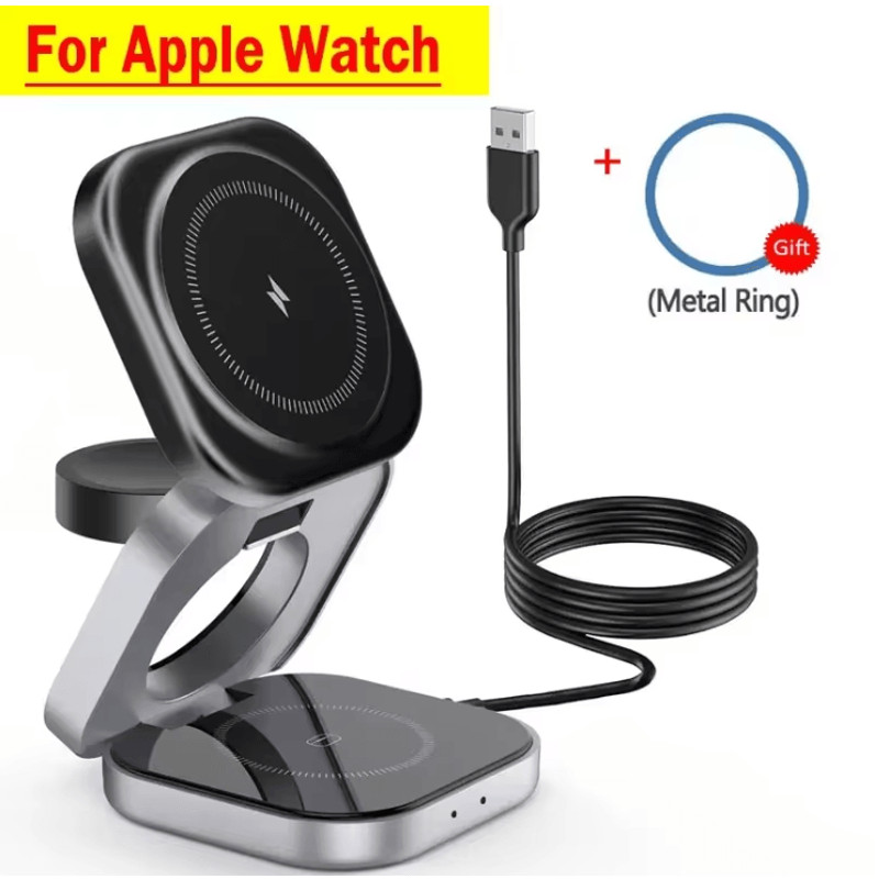 30W 3in1 Foldable Magnetic Wireless Charger Stand For IPhone Apple Watch And AirPods 4