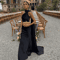 Elegant Ribbon Halter Maxi Dress For Women Backless Sleeveless Party Wear 4