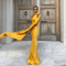 Elegant Ribbon Halter Maxi Dress For Women Backless Sleeveless Party Wear 0