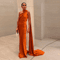 Elegant Ribbon Halter Maxi Dress For Women Backless Sleeveless Party Wear 1