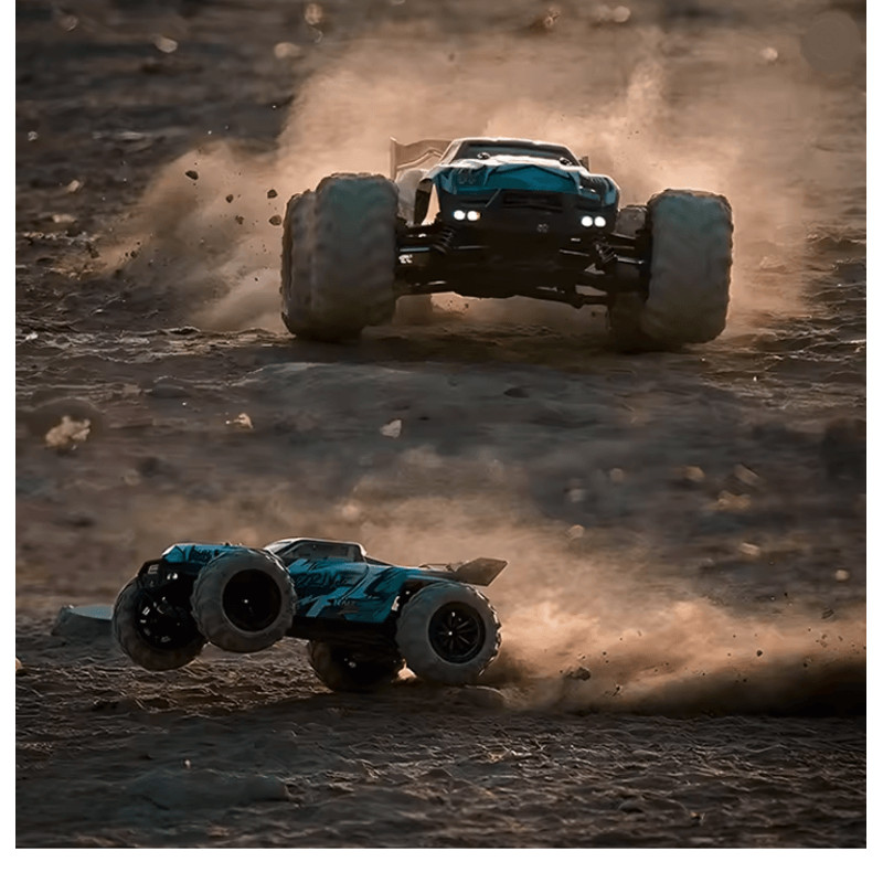 1 To 16 Scale 4WD RC Car With LED Lights High Speed 70KMH Drift Monster Truck 2