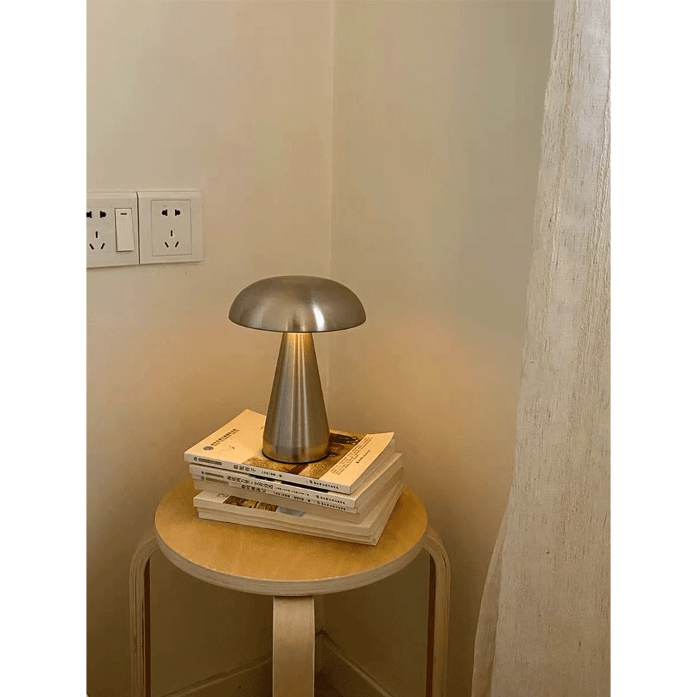 Retro Rechargeable Mushroom LED Table Lamp Warm Touch Sensor Nightlight 4