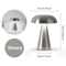 Retro Rechargeable Mushroom LED Table Lamp Warm Touch Sensor Nightlight 5