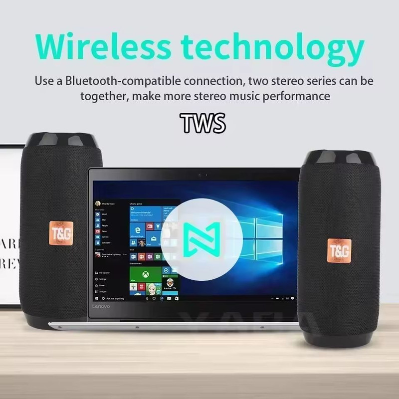 Outdoor Waterproof Bluetooth Stereo Speaker Loud Bass Suround Subwoofer Speaker 3