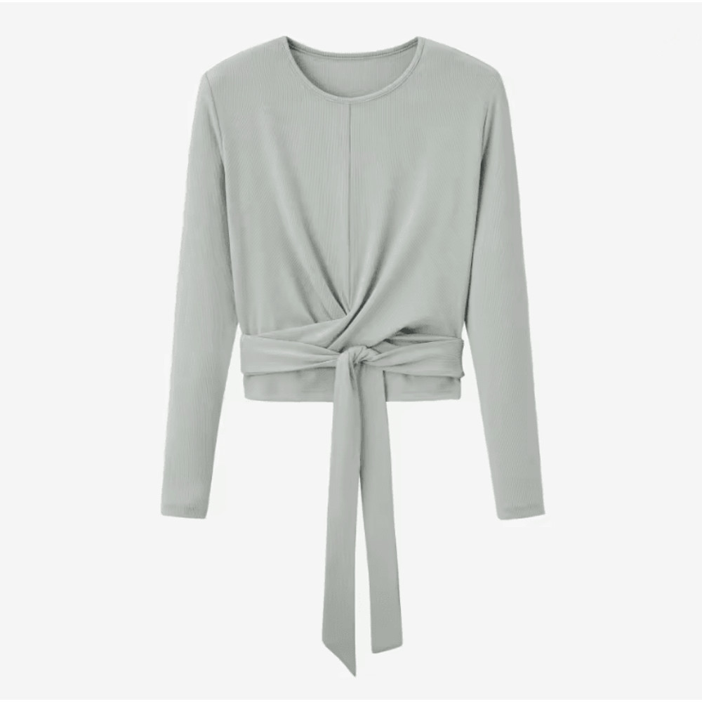 Summer Ribbed Wrap Top And A Line Dress Matching Set 3