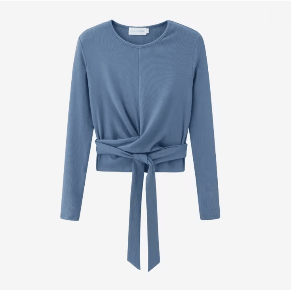 Summer Ribbed Wrap Top And A Line Dress Matching Set 5