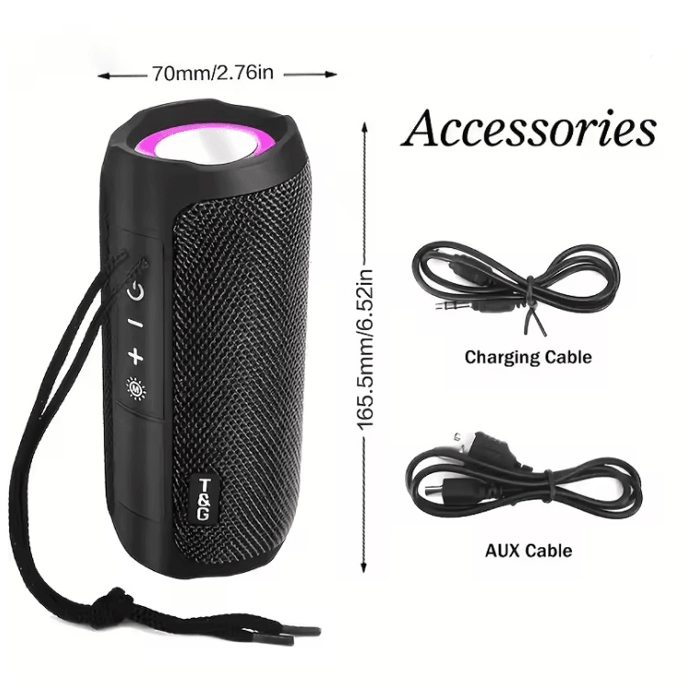 Portable Wireless Bluetooth Speaker With LED Light And FM Radio 1