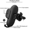30W Fast Wireless Car Charger With Automatic Phone Mount 2