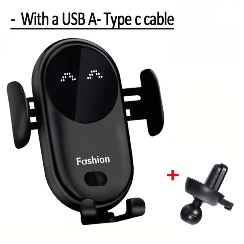 30W Fast Wireless Car Charger With Automatic Phone Mount 3