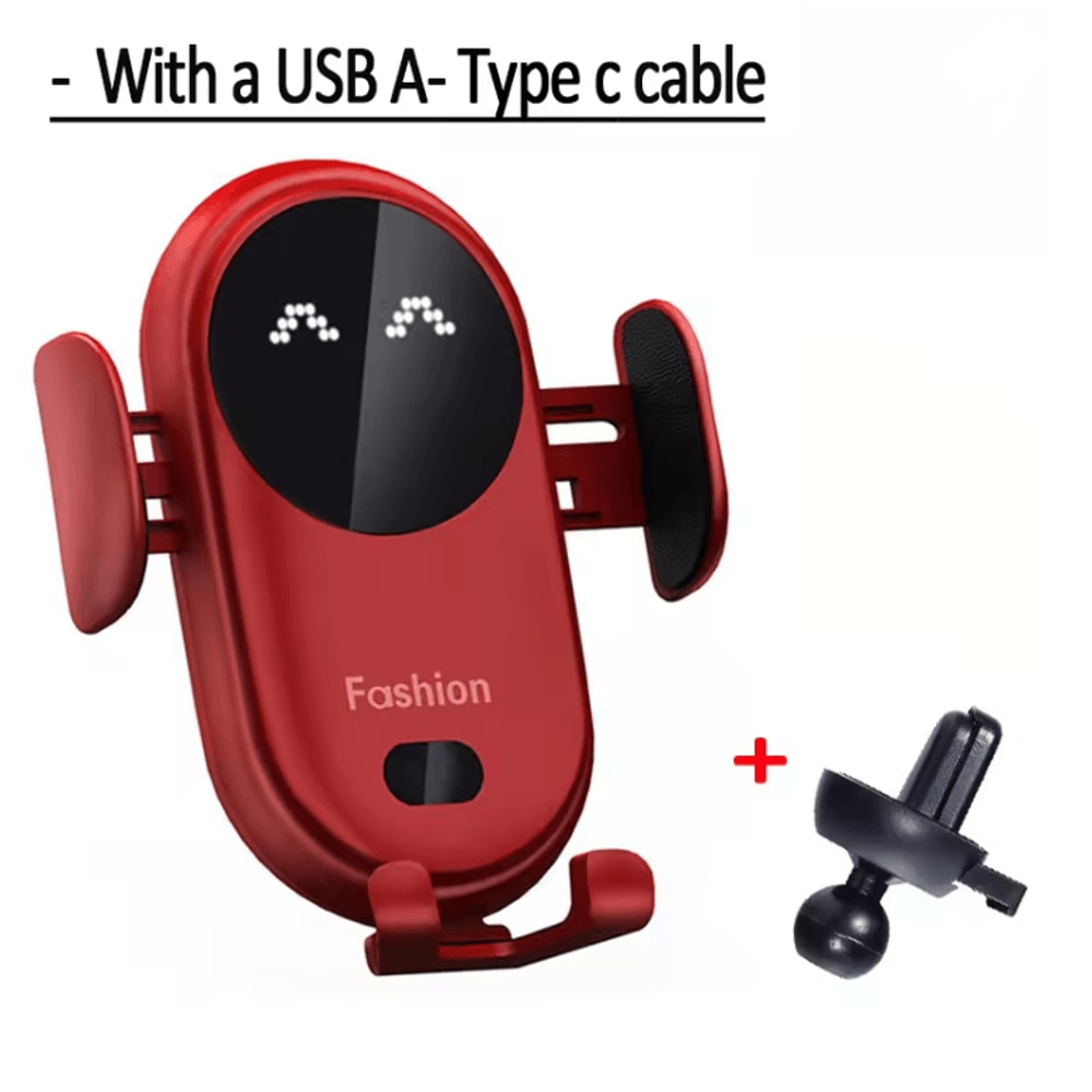 30W Fast Wireless Car Charger With Automatic Phone Mount 4