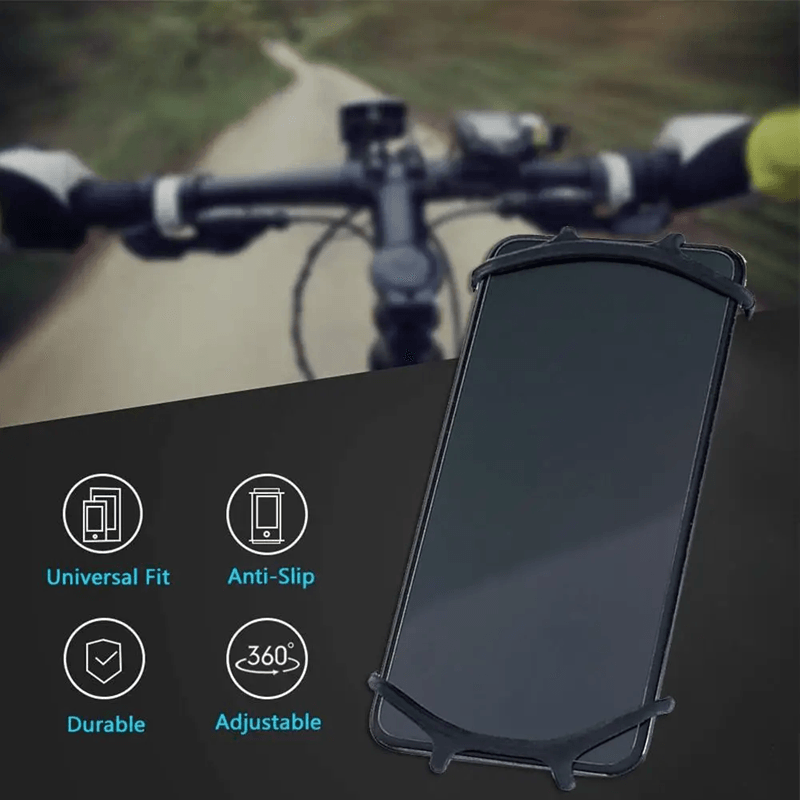 Universal Bike Phone Holder Shockproof Silicone Mount 0