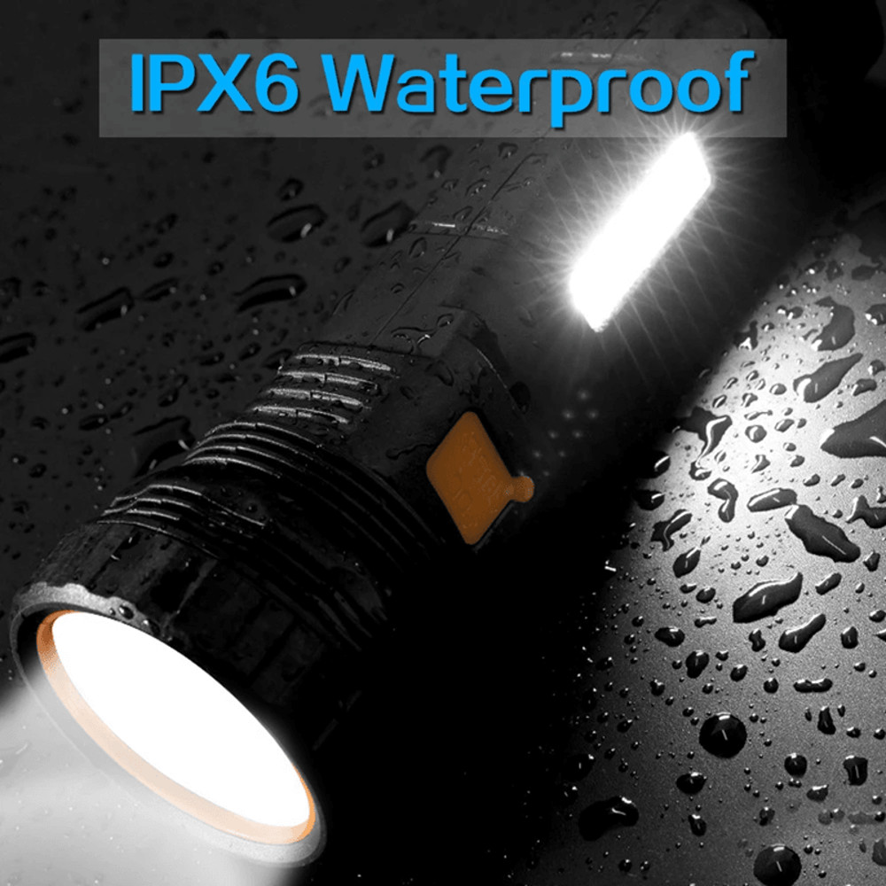 Multi Function Solar LED Flashlight With Power Bank And Emergency Torch 3