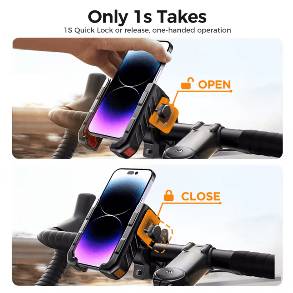 Joyroom Universal Motorcycle Phone Holder With Quick Lock Design 1