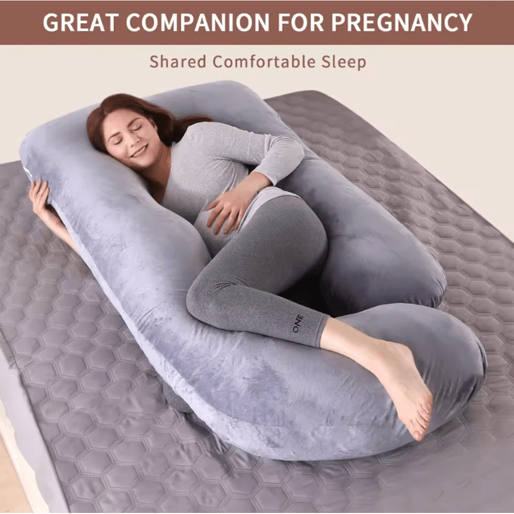 G Shaped Pregnancy Pillow Full Body Maternity Support With Removable Cover 0