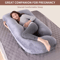 G Shaped Pregnancy Pillow Full Body Maternity Support With Removable Cover 0
