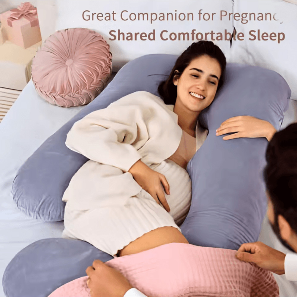 G Shaped Pregnancy Pillow Full Body Maternity Support With Removable Cover 2