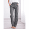 Women Cotton Linen Drawstring Pants Loose Straight Leg Trousers 4
