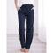 Women Cotton Linen Drawstring Pants Loose Straight Leg Trousers 5
