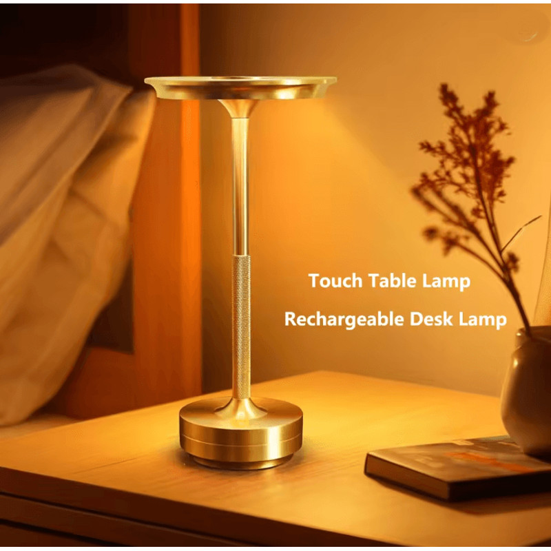 Wireless LED Desk Lamp With Touch Dimming And Rechargeable Design 0
