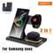 3 In 1 Wireless Charger Station With Foldable LED Phone Stand For Samsung 0