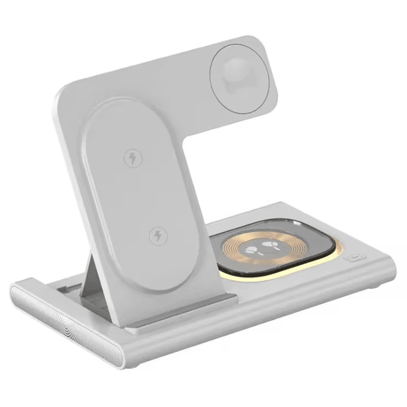 3 In 1 Wireless Charger Station With Foldable LED Phone Stand For Samsung 3