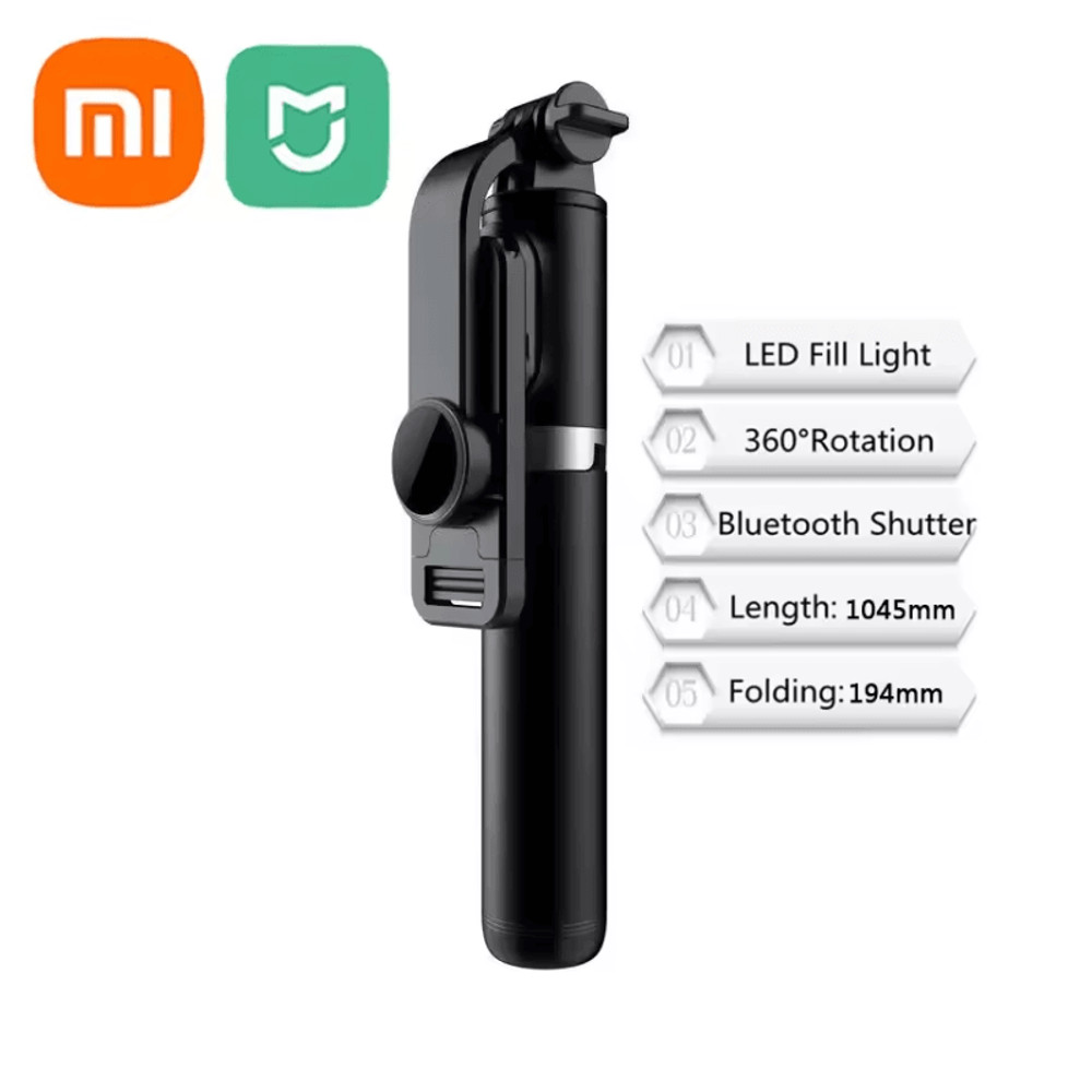 Xiaomi Mijia Selfie Stick Tripod With Bluetooth Remote And LED Fill Light For Android And IPhone 2