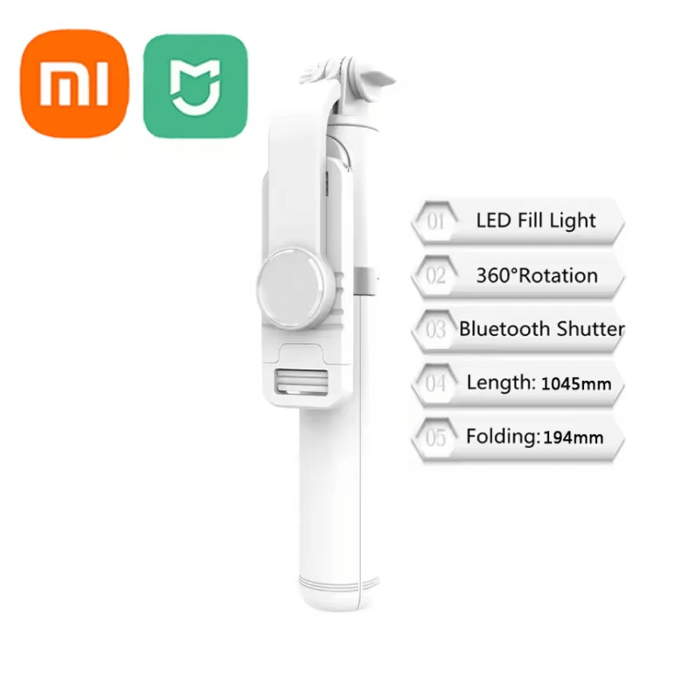Xiaomi Mijia Selfie Stick Tripod With Bluetooth Remote And LED Fill Light For Android And IPhone 3