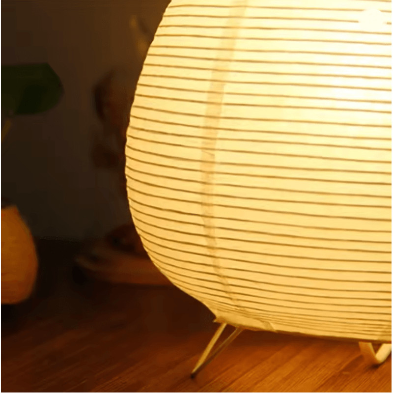 Japanese Lantern LED Table Lamp With Rice Paper Shade For Bedroom Living Room And Study Decor 2