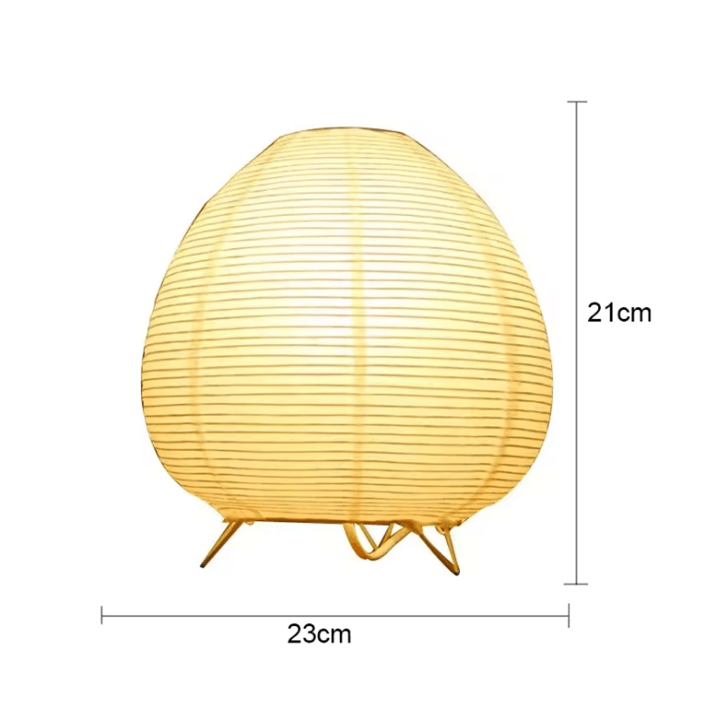 Japanese Lantern LED Table Lamp With Rice Paper Shade For Bedroom Living Room And Study Decor 4