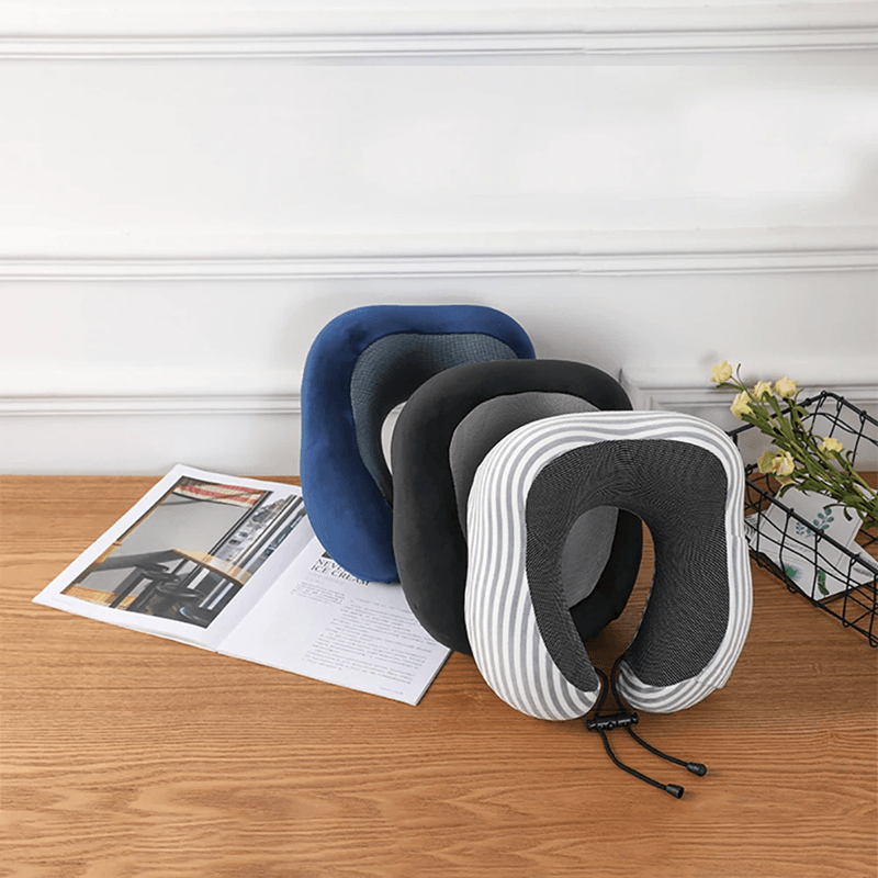 Memory Foam U Shaped Travel Pillow Soft Neck Cushion For Airplane And Cervical Support 0