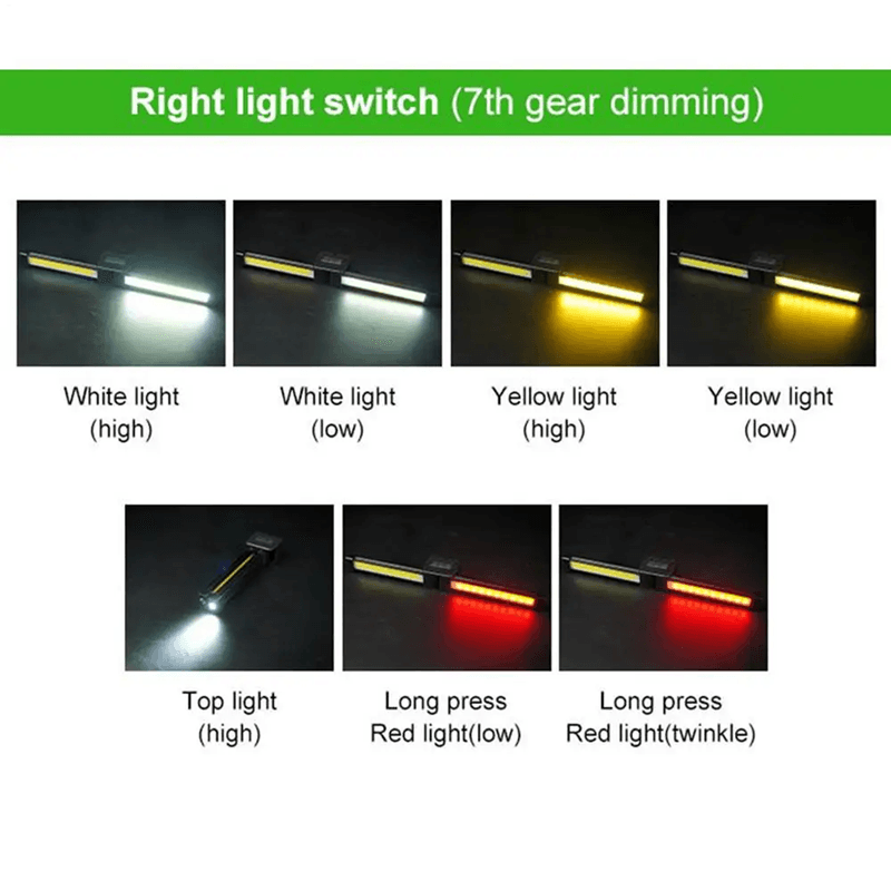 Foldable Magnetic Rechargeable Flashlight With 7 Mode Led Lamp 3