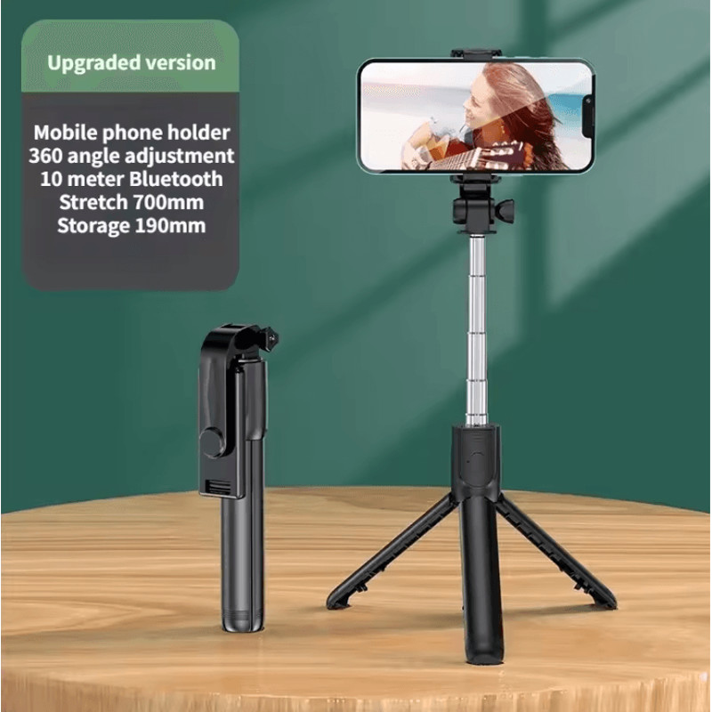 Flexible 360 Degree Selfie Stick Tripod With Wireless Remote And Phone Holder 4