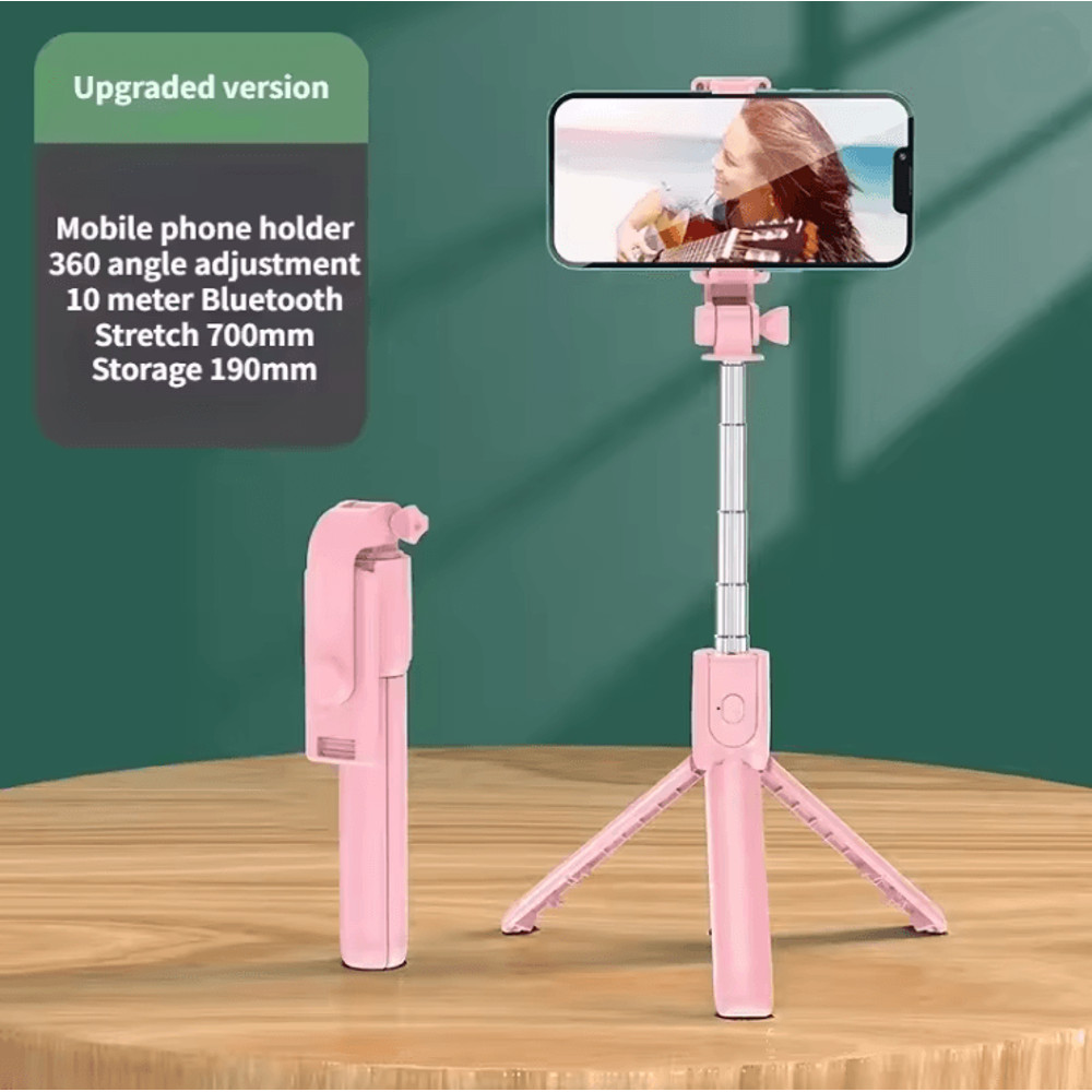 Flexible 360 Degree Selfie Stick Tripod With Wireless Remote And Phone Holder 5